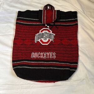 Ohio state Buckeyes backpack rucksack red black cinch sack